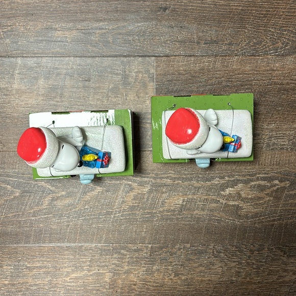 Kurt Adler Snoopy & Woodstock Christmas Stocking Holder Pair - Picture 4 of 5